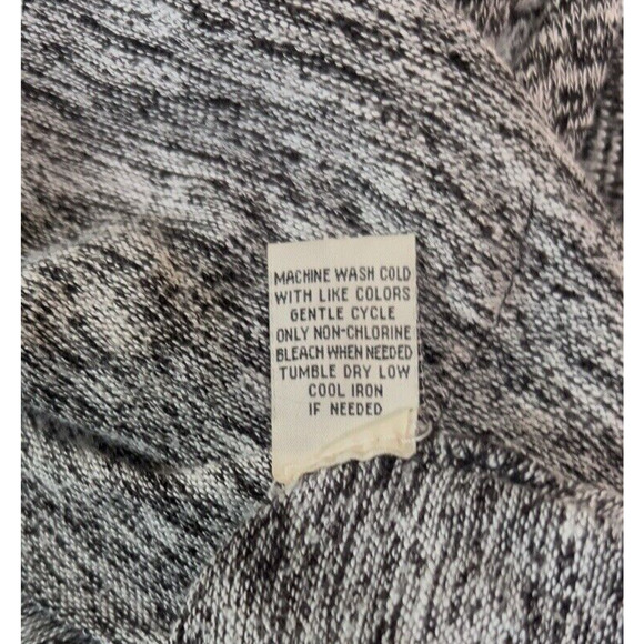 Chance or Fate Black Variegated Cowl Neck Sweater W/ Lace Detail XL Cottage Boho - Picture 8 of 9